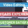 I will do professional video editing service in 24 hours