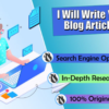 I will be your SEO article writer or blog content writer