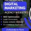 I will design digital agency website or smma agency website, marketing agency website