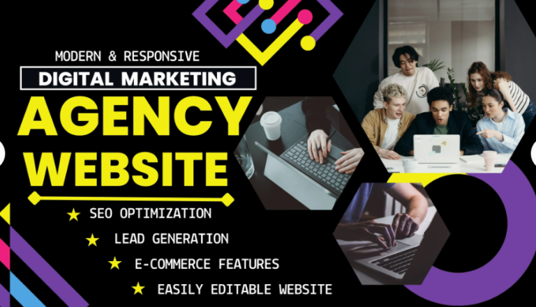 I will design digital agency website or smma agency website, marketing agency website