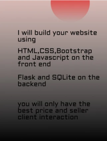 I will develop a web app using HTML,CSS, javascript and flask
