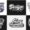 I will design custom typography t shirt and text or font logo