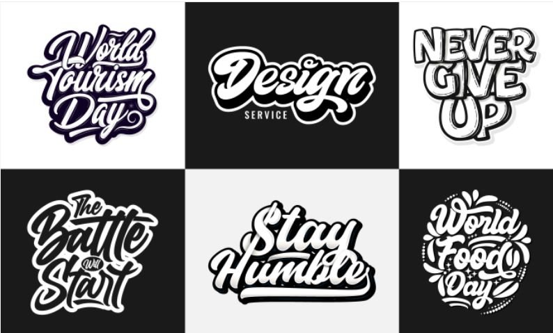 I will design custom typography t shirt and text or font logo