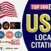 I will list your business in top 300 live USA local SEO citations