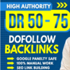I will provide manual DR 50 to 75 permanent SEO dofollow backlinks