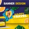I will design web banner, ads, cover, post in 4 hours