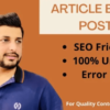 I will write 1500 words seo articles and blog posts for you