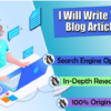 I will be your SEO article writer or blog content writer