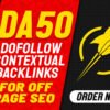 I will create seo dofollow contextual backlinks for search engine ranking