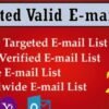 I will build niche targeted verified active and clean email list for marketing