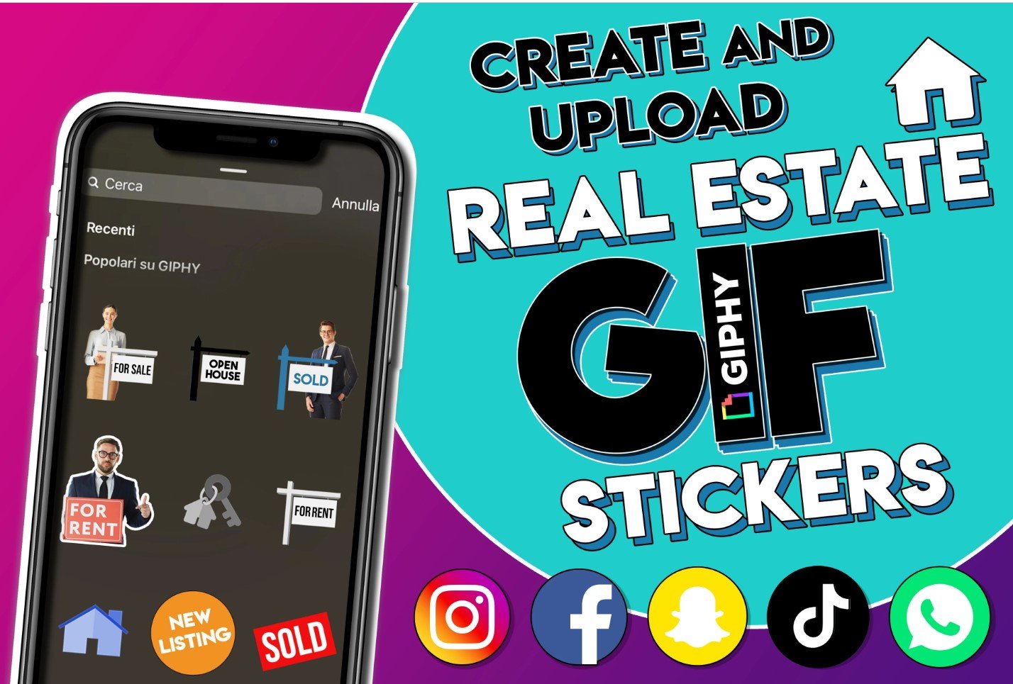 I will create animated GIF stickers for instagram stories, facebook and giphy