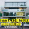 I will professional real estate video editing in 24 hours