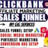 I will do clickbank affiliate marketing, sales funnel for pinterest affiliate marketing