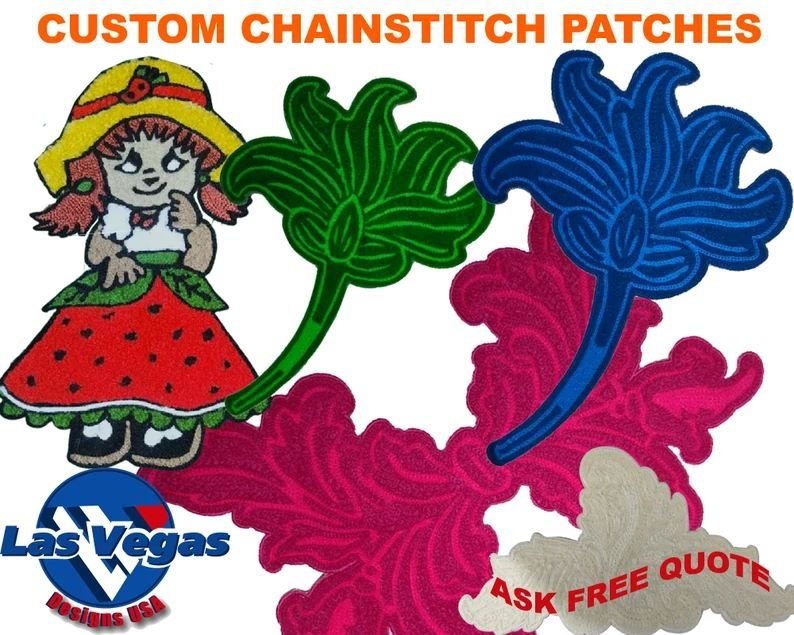 I Will Create Stunning Custom Chain Stitch Patches from Your SVG Bundle