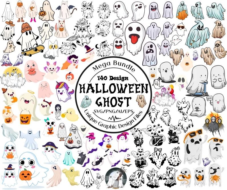 Spooktacular Halloween Ghost SVG Bundle