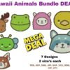 I will provide you with an adorable Kawaii Animals Face SVG Bundle for Embroidery