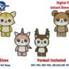I will provide you with an adorable Kawaii Animals SVG Embroidery Bundle