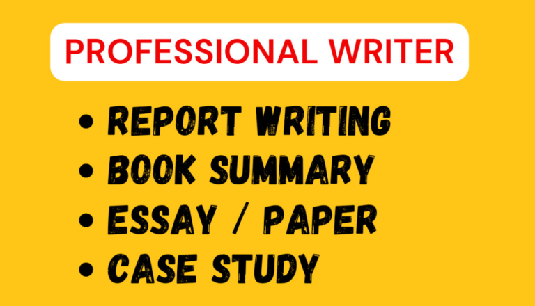 I will do essay, research and summary writing any topic, case study