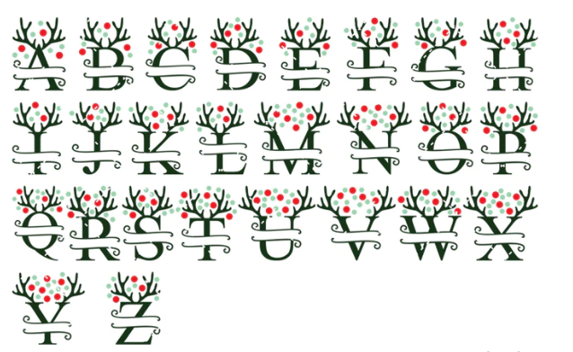 I will create a festive Christmas Alphabet SVG Bundle for your holiday projects