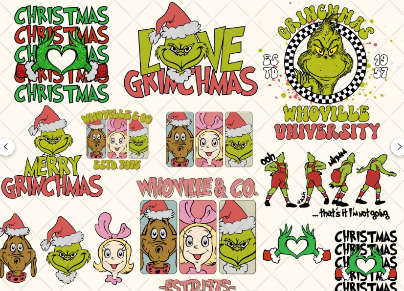 I will Provide a Festive Grinch SVG Bundle for Your Holiday Projects