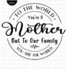 I will create a heartwarming ‘To The World You Are A Mother’ SVG bundle for you