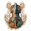 I will create Ornate Violin   Set of 10  Clipart Bundle  High Quality JPEGs