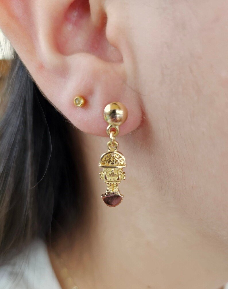 I will create Handcrafted 18k Gold Tumi Healing God Earrings – Peruvian Jewelry for Women