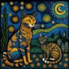 I will create Feline Nocturne Series 5 High-Res Digital Art Downloads