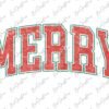 Merry Christmas PNG Design – Festive Varsity Sublimation Art – Digital Download