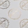 Custom Gold Foil Christmas Gift Labels with Wreath Design