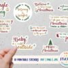 Festive Christmas Printable Stickers – Planner Stickers Bundle