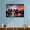 I will create New York City Skyline Sunset Digital Art Instant Download
