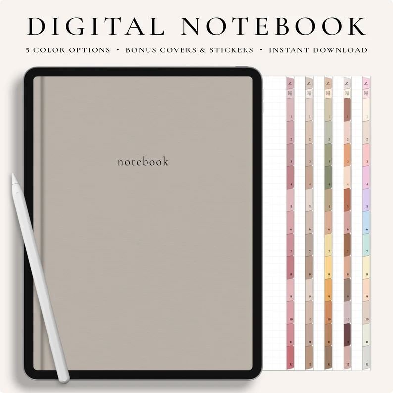 I will create Digital Notebook  Good Notebook  Digital Journal Notebook Journal  Student Notebook