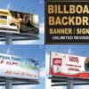 I will design a billboard  yard sign  banner ads and signage