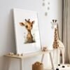 I will create Cute Baby Giraffe Safari Nursery Art Print