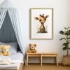 I will create Cute Baby Giraffe Safari Nursery Art Print