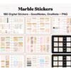 I will create Marble Digital Stickers Marble Stickers Digital Sticky Notes