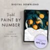 I will create Orange Still Life Paint By Number Kit Adult Printable & Digital Download Art