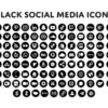 I will provide Black social media icons bundle   Over 800 social media icons  blog icons  email signature   clipart   website icons   social media