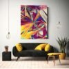 I will create Colorful I-glutamine crystal wall art High Quality Digital Print