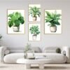 I will create Botanical Print Set of 4 Living Room Wall Art House plant