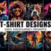 I will create 1000 T-shirt Designs Midjourney Prompts AI Art  and Digital Art