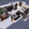 I will create 3d floor plan  interior design  sketchup 3d model  architecture render