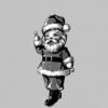 I will create Retro Winking Santa PNG Clip Art Jingle Bells for Hands 50s Digital Download