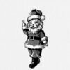 I will create Retro Winking Santa PNG Clip Art Jingle Bells for Hands 50s Digital Download