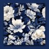 I will create Seamless Floral Pattern  Blue Navy & White   Set of 4