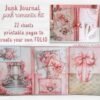 I will create Junk Journal Kit  Small set  Roses  Bow  Wings  Pocket  Pattern  PDF